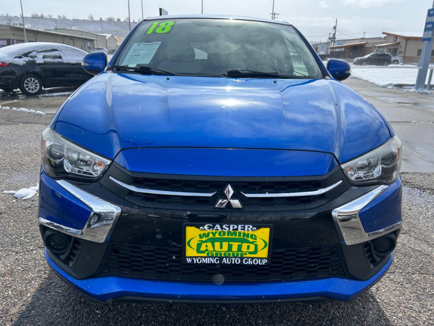 2018 Blue /Gray Mitsubishi Outlander Sport ES (JA4AP3AUXJU) with an 2.0L I4 engine, Automatic transmission, located at 3030 CY Ave, Casper, WY, 82604, (307) 265-3830, 42.827816, -106.357483 - Photo#2